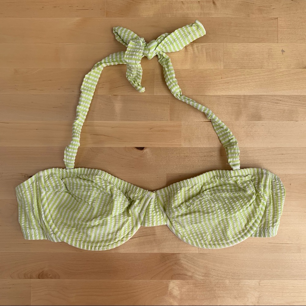 J. Crew Seersucker Underwire Bikini Top